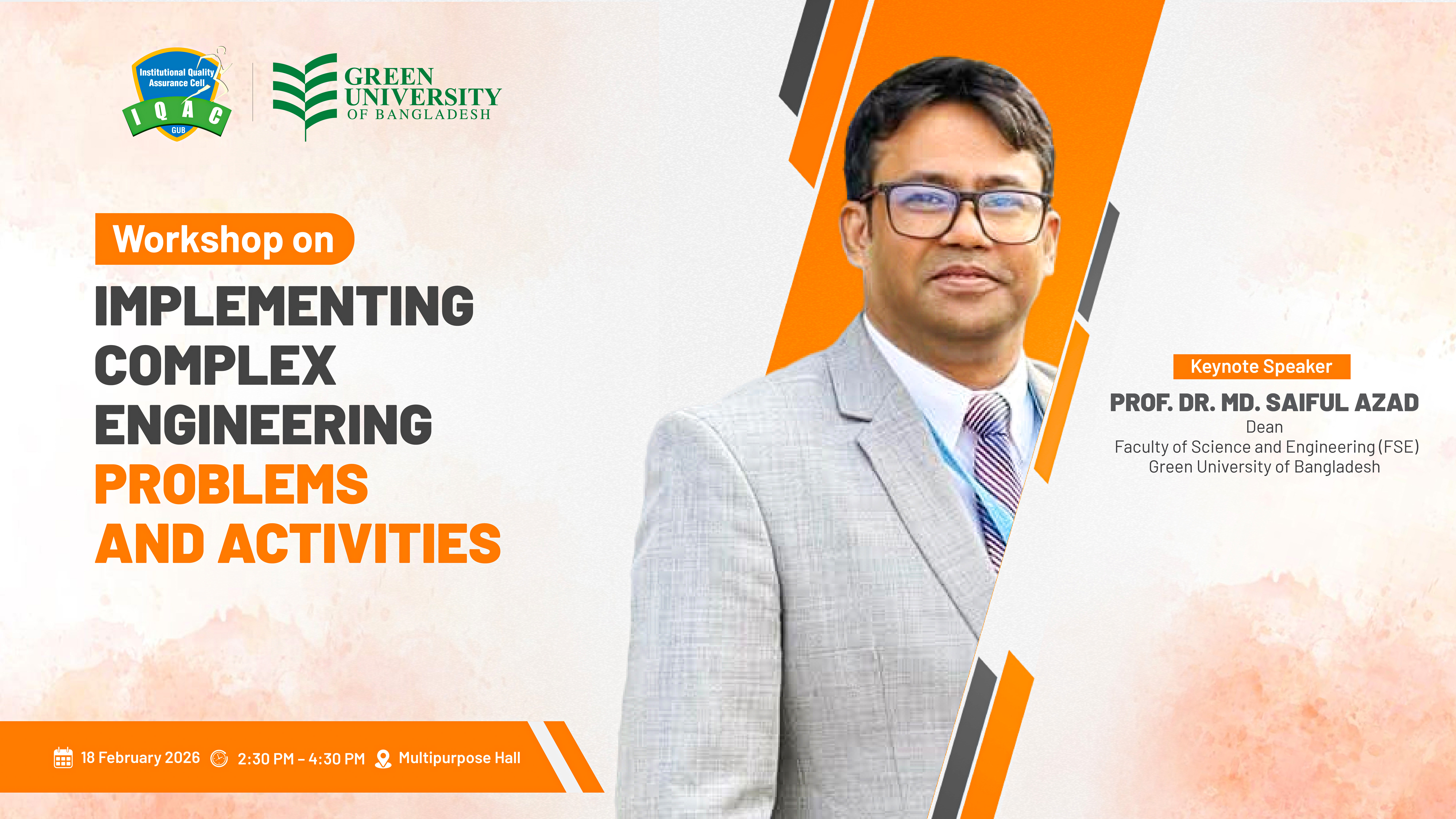 Workshop on Implementing Complex Engineering Problems and Activities